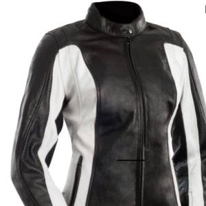 Bilt Halle Leather Womens Motorcycle Riding Jacket
